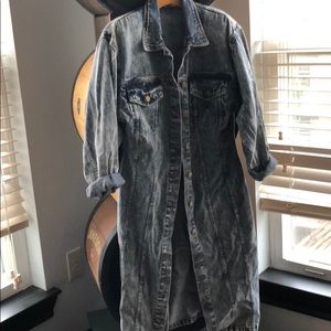 Blue denim trench coat/jacket